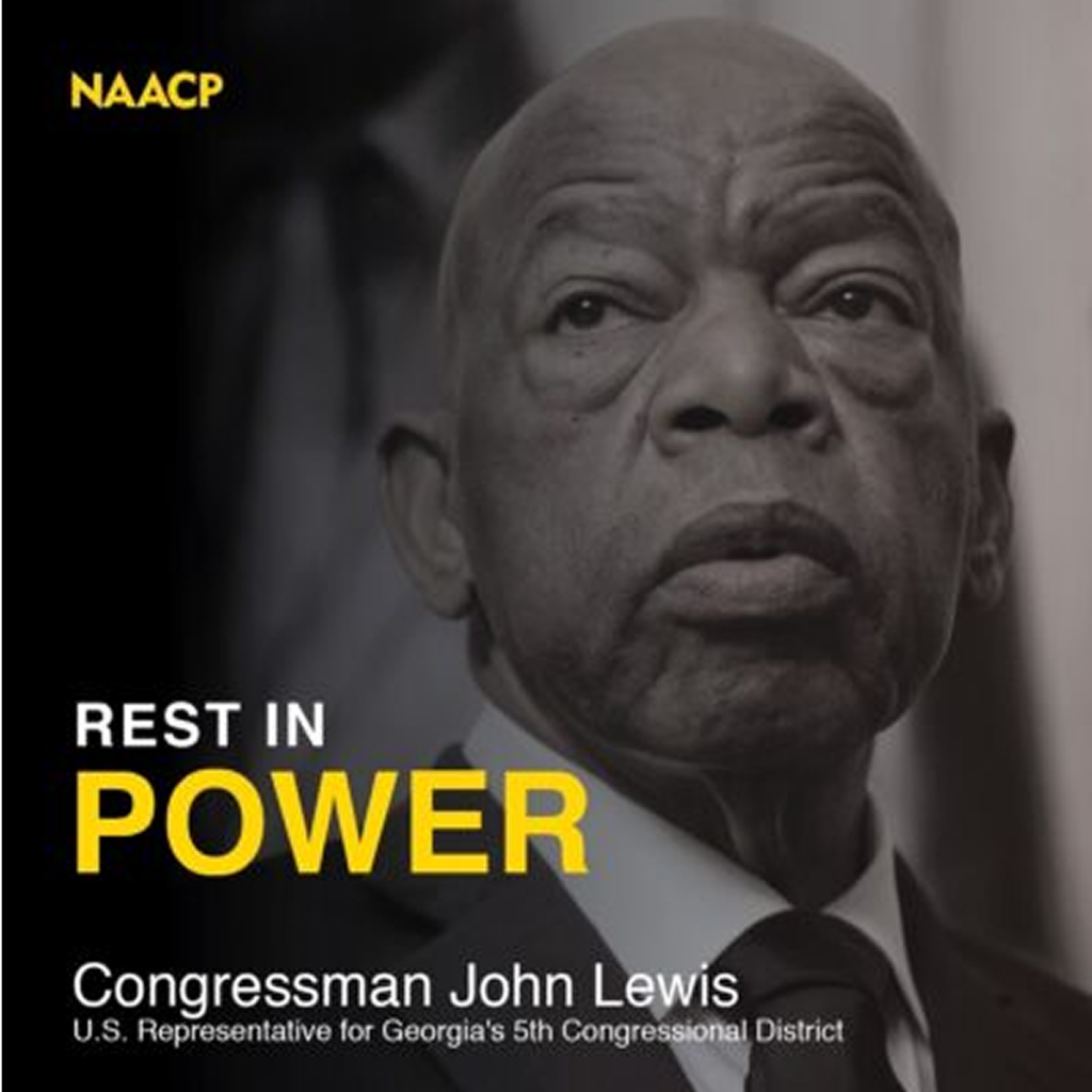 The NAACP mourns the passing of Congressman John Lewis, a resounding civil rights giant