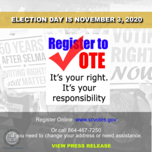 Vote November 3rd | GreenvilleSCNAACPBranch35522